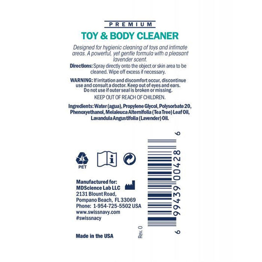 SWISS NAVY TOY & BODY CLEANER 1.0Z
