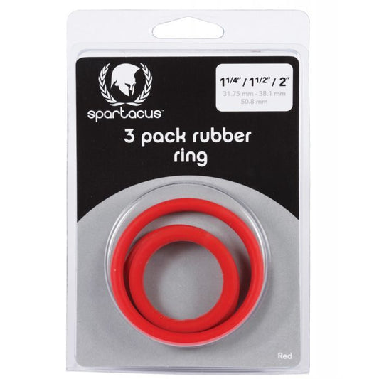 SPARTACUS RUBBER COCK RING - RED