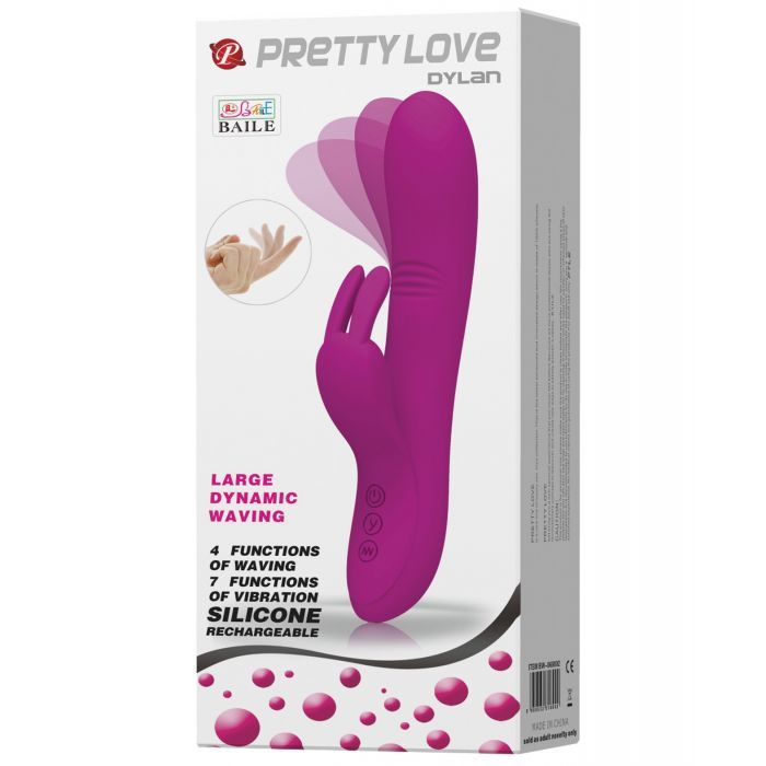 PRETTY LOVE DYLAN BUNNY EARS COME HITHER RABBIT 11 FUNCTION - FUCHSIA