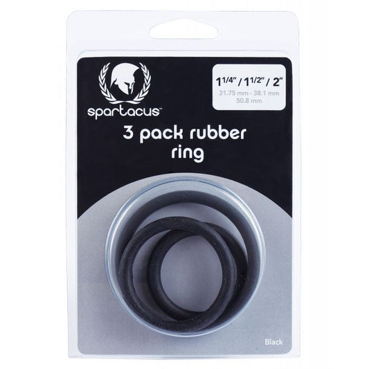 SPARTACUS RUBBER RING SET BLACK 3PACK