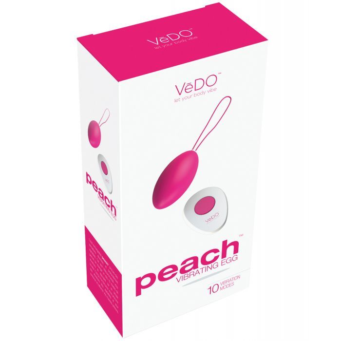 PEACH RECHARGEABLE EGG VIBE- FOXY PINK