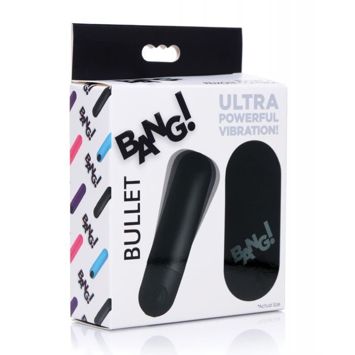 BANG! VIBRATING BULLET W/REMOTE -BLACK