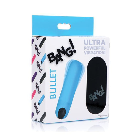 BANG! VIBRATING BULLET W/REMOTE - BLUE