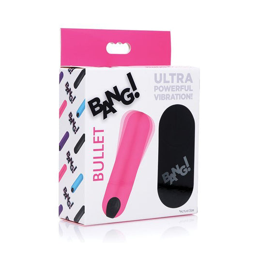 BANG! VIBRATING BULLET W/REMOTE -PINK